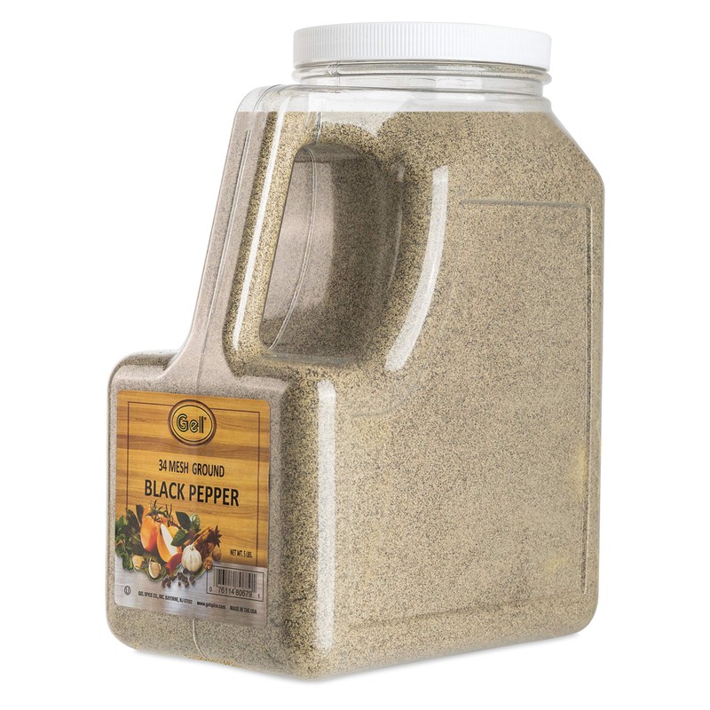 Gel Spice Fine Ground Black Pepper 34 Mesh 5 LB