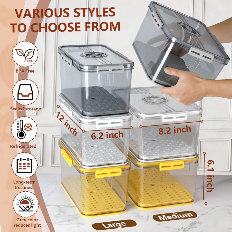 Airtight Bread Box for Kitchen Countertop,Plastic Bread Container,Bread Storage,Breadbox,Bread Storage