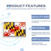 Perdecor Maryland Flag Sticker Emblem Panamanian Decal Car Chrome Flags,