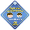 Big Brother And Baby Brother On Board Car Sign New
