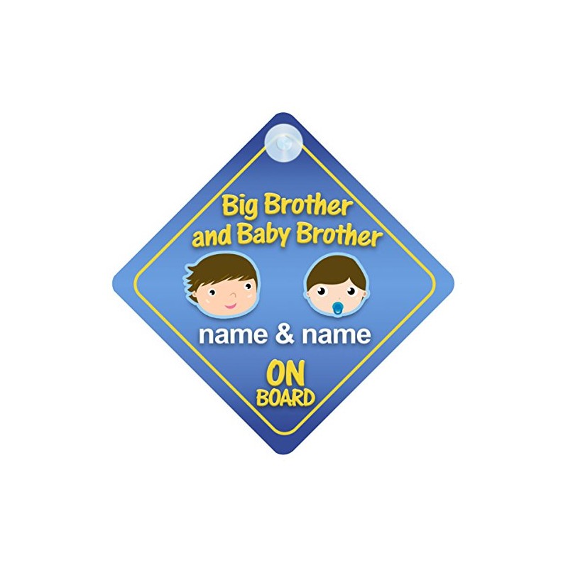 Big Brother And Baby Brother On Board Car Sign New