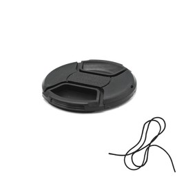 1pcs Universal Center Pinch Snap-on Front Lens Cap 40.5mm 46mm 49mm 52mm 58mm 62mm 67mm 72mm 77mm 82mm For Canon Nikon Sony Pentax Olympus Fuji Camera with String (40.5mm)