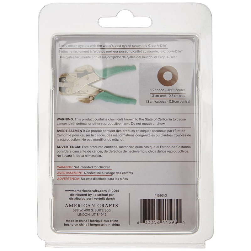 We R Memory Keepers Eyelets for Scrapbooking, Brown, Wide