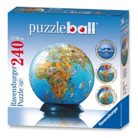 Ravensburger 240 Piece Puzzleball Globe - Multicolor Political Map