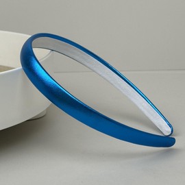 Blue Headband for Women Girls Thin Headband Satin Hairbands Cute Head Bands Non Slip Blue Headpiece Hair Accessories