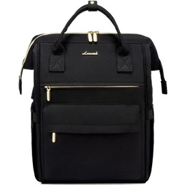 LOVEVOOK Schulrucksack Jungen Teenager Groß, 17 Zoll Laptop Rucksack Damen Arbeitsrucksack mit USB Ladeanschluss & Laptopfach, Wasserdicht Daypacks für Arbeit Reise Schule Uni, Schwarz