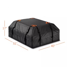 KEEPDSGN For 2007-2023 GMC Acadia SUV Car Roof Top Cargo Carrier Bag 21 Cubic Feet 600D