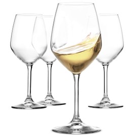 Paksh Novelty Italian White Wine Glasses - 15 Ounce - for Parties, Weddings, Gifting, Clear Wine Glass, for Red and White Wine (4)