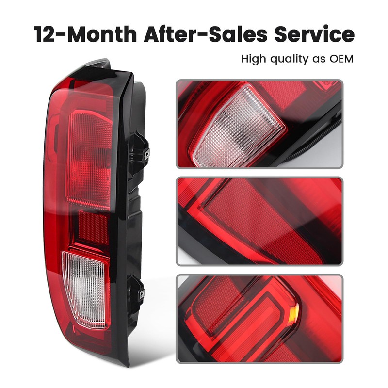 KNSPEC Halogen Tail Light Assembly Compatible with 2019-2025 Sierra 1500/2500