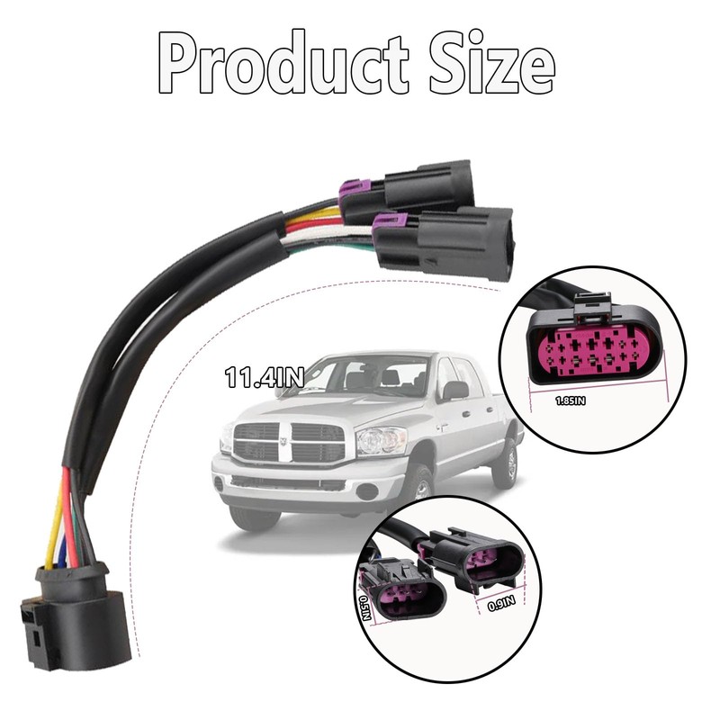 2PCS Quad Housing to Projector Headlight Compatible with 2009-2018 Dodge