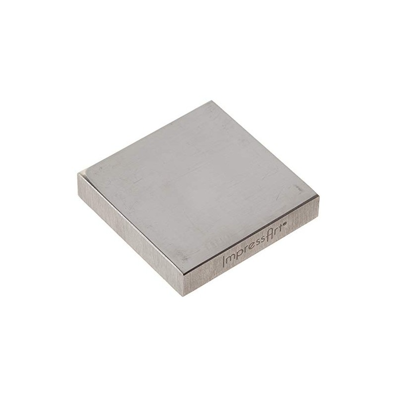 ImpressArt, Solid Steel Bench Block w/ Rubber Feet, 2" X
