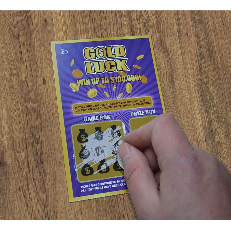 WINGKIND Gold Luck - Boletos falsos de lotería para rascar,