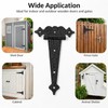8 Inch Tee Hinges Heavy Duty, 2 Pack Black T-Strap