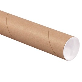 ProLine 3 x 9", .060" thick Kraft Heavy-Duty Mailing Shipping tubes with End Caps (1)