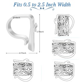 Yookeer 24 Pieces Church Pew Clips Heavy Duty Plastic Hooks Tablecloth Chair Table Clips Translucent White Holders for Wedding Ceremony Church Aisle Railing Bow Decorations