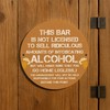 Red Ocean Funny Bar Signs For Outside Round Wall Plaque