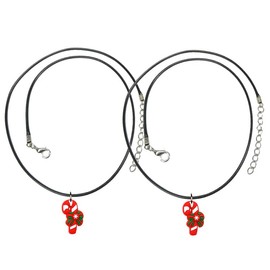 Generic Candy Cane Pendant Necklace Bracelet Neck Wrist or Ankle Yazzle Dazzle Set of 2 Christmas Decoration, Adult