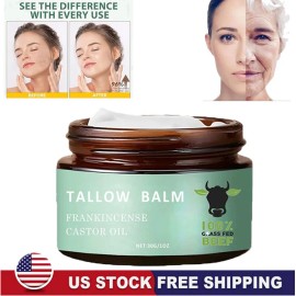 Unbranded Tallow Balm Moisturizing Cream Frankincense Castor Oil 30g - 2PCS