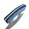 MOHID ENT Damascus ulu knife with leather sheath, 6" Best