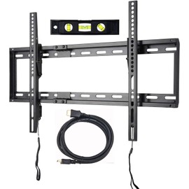 VideoSecu Tilt TV Wall Mount for Most 32"-75" Sony, Vizio, LG, Sharp, Panasonic LCD LED Plasma 3D HDTV Flat Panel Screen 4K TV Bracket, with HDMI Cable bxc