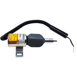 SPJIUQI 12V 1753ES Fuel Shutoff Solenoid Valve 1700-4069 1700-4061 for Woodward Takeuchi TL140 Isuzu 4JG1 Ingersoll Rand P185WIR XP185WIR XP375WCU Mustang MTL20 Gehl CTL70 54385992