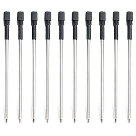 Gullor Ballpoint Pen Refills, Pack of 10, Length 82 mm, Black Ink