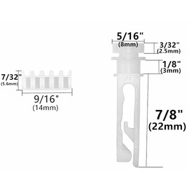 APUXON 20pcs The Stem and Gear for Vanes Carrier of 3-1/2" or 5" Vertical Blinds Components Used for Headrail