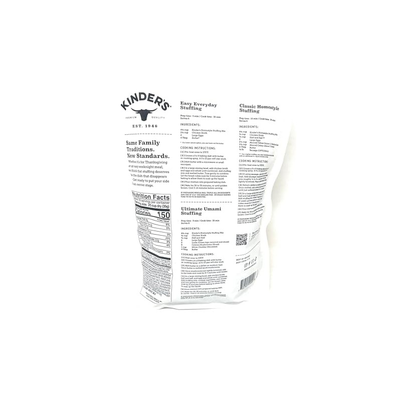 Kinder's Brown Butter & Herbs Homestyle Stuffing Mix 24oz -