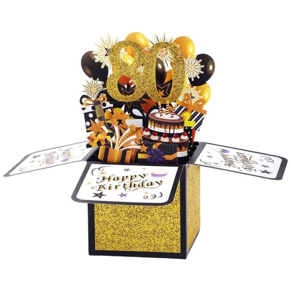 Happy Birthday 3D Pop-Up Card, Colorful Pop up Birthday Box