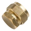 Merriway® BH01543 Brass Compression Fittings Stop End, 15mm
