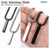 JeweBella 2PCS Mens Necklaces Stainless Steel Bar Pendant Necklace Cuboid