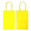 AZOWA Yellow Gift Bags with Tissue Paper Small Yellow Kraft