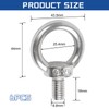 Pack of 6 Stainless Steel Eye Bolts, M10 Eye Bolts