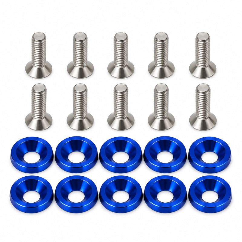 10-Piece M6 Car Fender Washer and Bolt Set for Bumper,