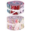 72 Pieces Jelly Fabric Roll 2.5 Inch Roll up Fabric