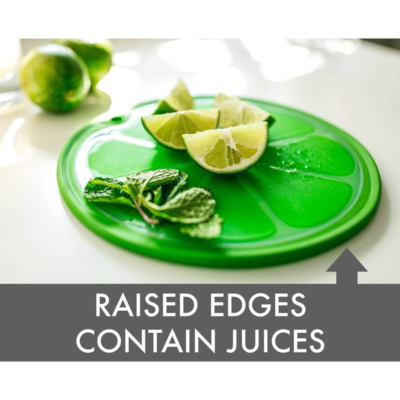 Dexas Citrus Slice Cutting Board/Serving Board 9 inches, Lime