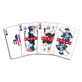 Blue American Flag Playing Cards - Patriotic Graphics - Premium Quality - Veteran Gifts for Men or Women | Disabled USMC Vet Owned Small Business
