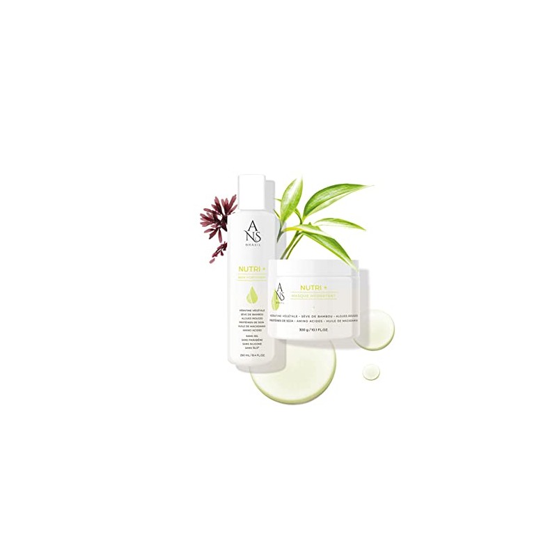 ANS Brasil Bain Nutri + Shampoo mit pflanzlichem Keratin, für