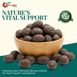 NY Spice Shop Saw Palmetto Berries - Whole, Wild Crafted Berries from Saw Palmetto Plants - Ideal for Saw Palmetto Tea, Smoothies and Healthy Recipes (2 Ounce)