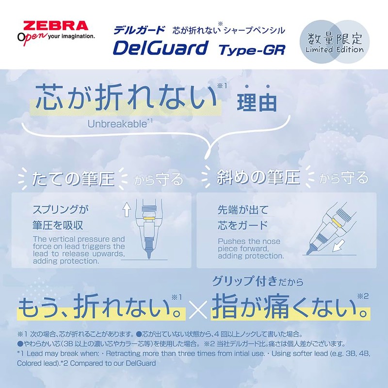 Zebra P-MA93-RE-RGR Mechanical Pencil Delgard GR 0.5mm Limited Relaxation Color
