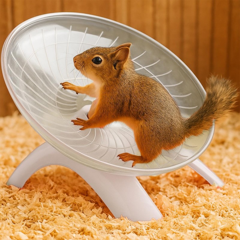 Lotsdonxia Super-Silent Flying Saucer Hamster Wheel, Non-Slip Wave Design, Stable