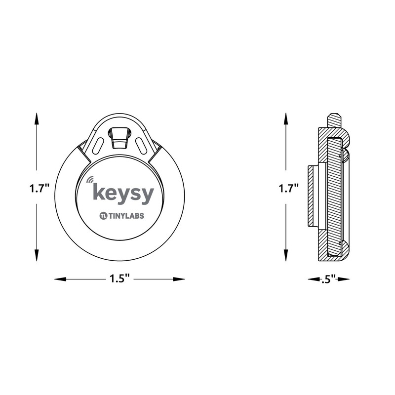 Keysy Key Fob Holder for Watch Band RFID (Black)