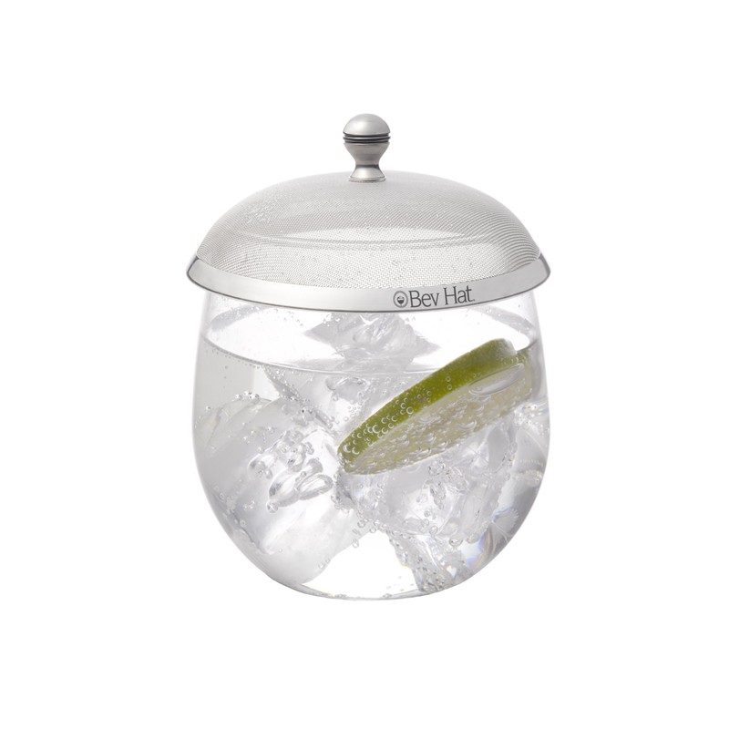 BEV HAT Stainless Steel Drink Covers (6 Pack), Wine Glass