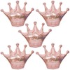 HORUIUS Rose Gold Crown Balloons Crown Shaped Foil Mylar Balloons