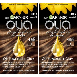 Garnier Olia H03 Highlights For Brunettes Hair Coloring Kit Vegan Ammonia Free 2 Pack