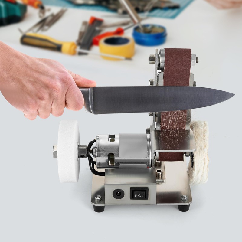 Fichiouy Portable Table Top Grinder Polisher With 7 Adjustable Speed,