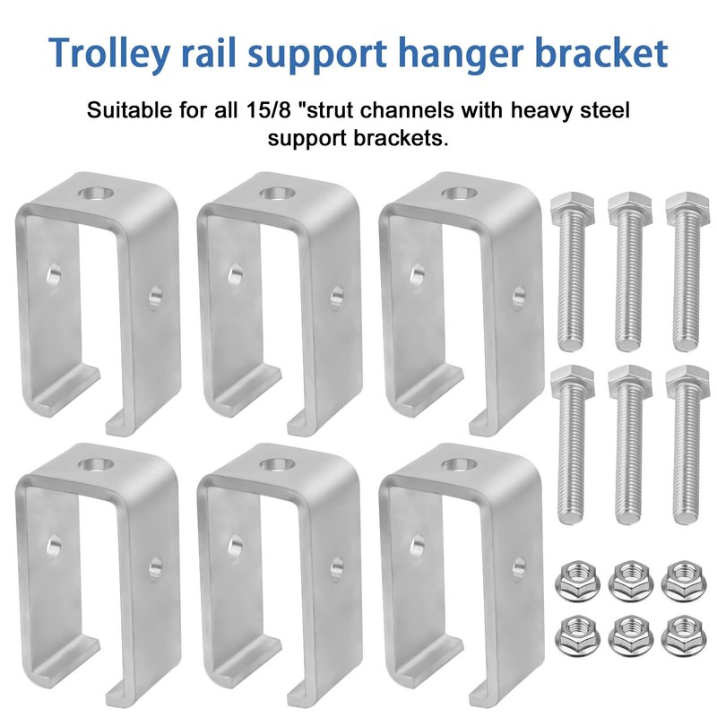 Strut Channel Trolley Track Hanger Bracket ,1200 LB Load Rated