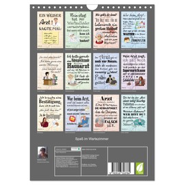 Spaß im Wartezimmer (Wandkalender 2026 DIN A4 hoch), CALVENDO Monatskalender