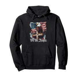American Flag Patriotic Founding Fathers We The People USA Pullover Hoodie