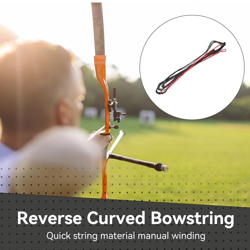 Agatige Recurve Bow String, 12 Strands Traditional Bow String Replacement,